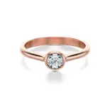 Pierścionek z diamentem różowe złoto AJPZ_090